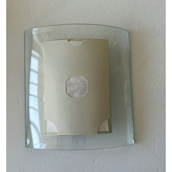 NIB Elegant Glass and Gold tone Picture Frame Decorated for Pic.W 3.5" x H 5.5" - Picture 5 of 11